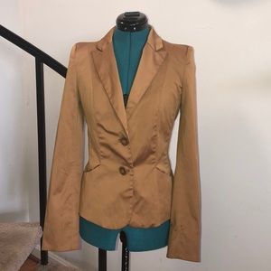 Forever 21 golden brown blazer power shoulder